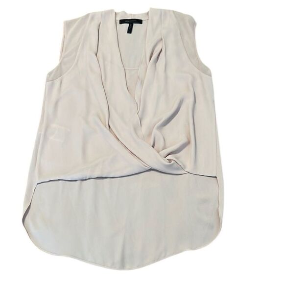 BCBGMAXAZRIA Bare pink szXS sheer drapy outer with tank under longer in back EUC - Picture 1 of 7